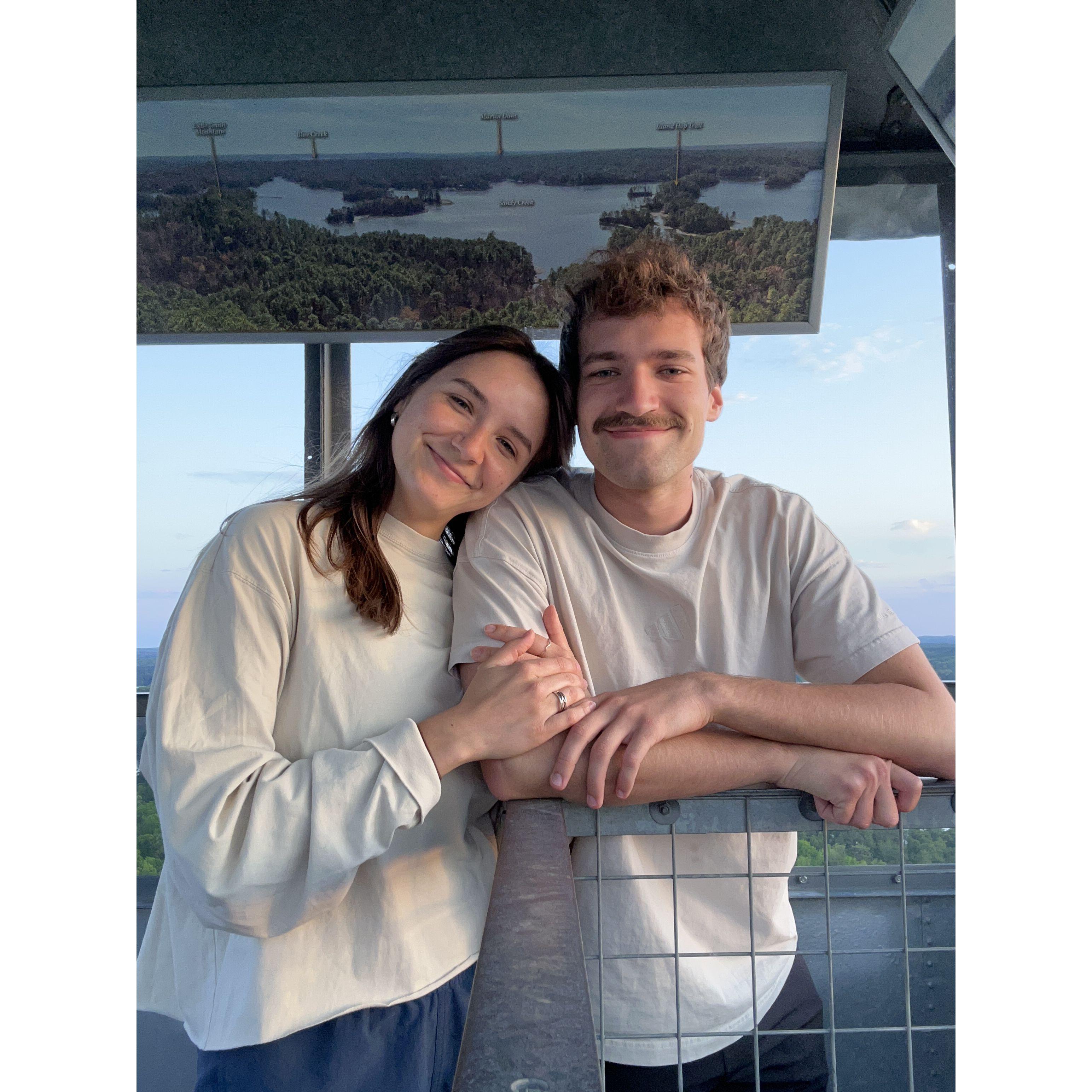 Our two year anniversary! We went to the spot where we had our first totally-not-a-date-we're-just-friends-going-on-a-sunrise-hike-together, outing.