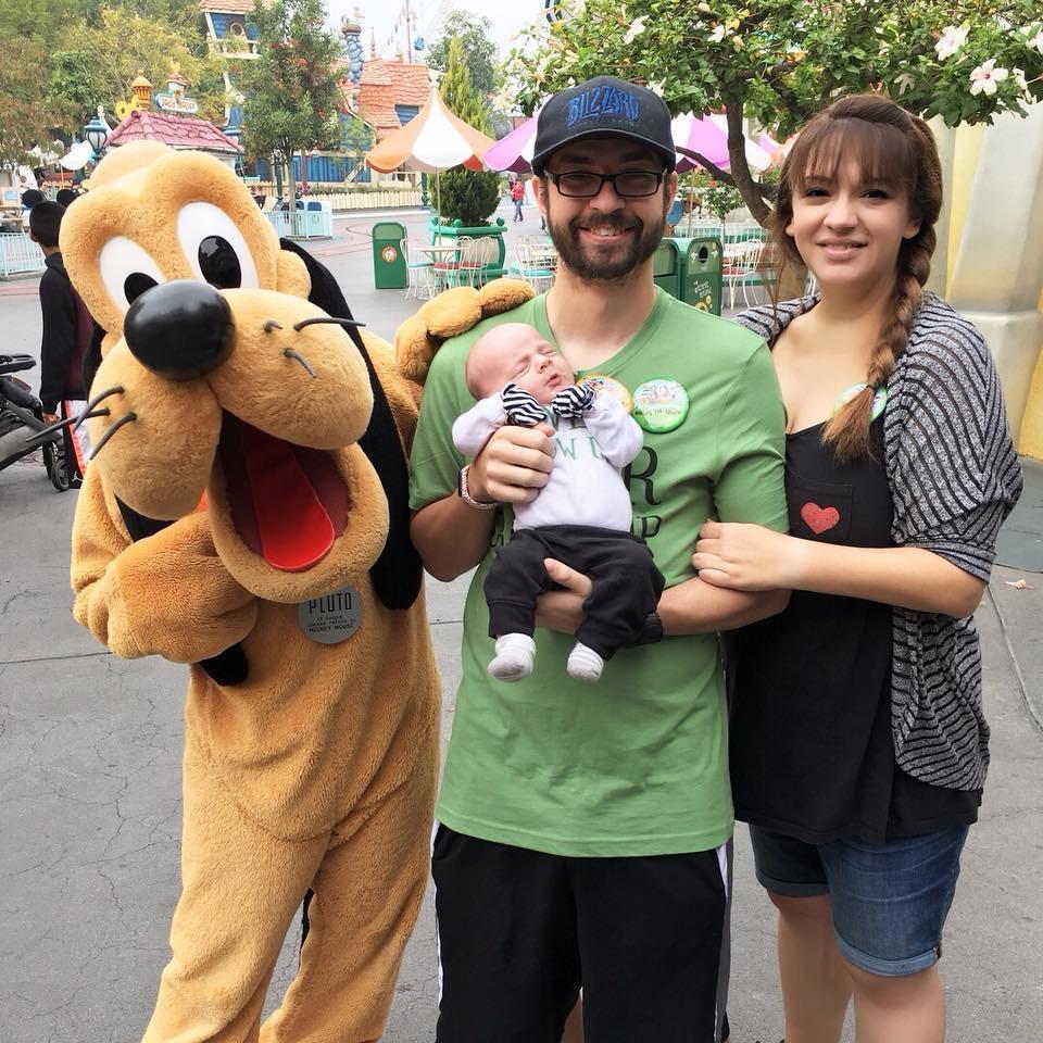 Pluto, Ollie’s first Disneyland Day, 1 month, 2017