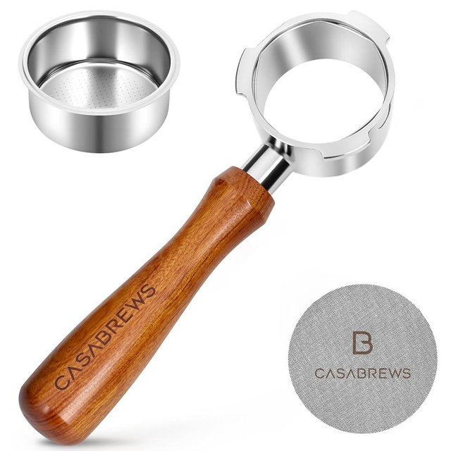 CASABREWS 51mm Bottomless Portafilter with Puck Screen & Filter Basket, 3 Ears Espresso Handle for CM5418 & 3700Essential