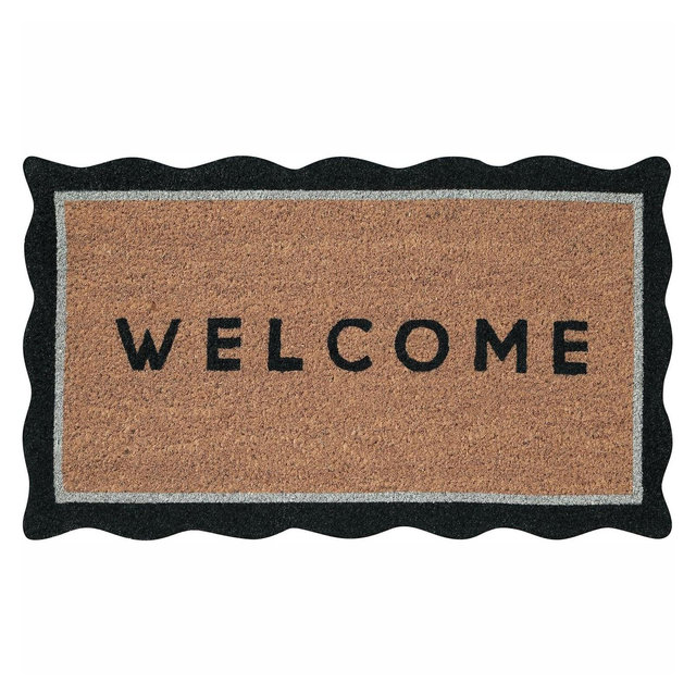 Folkulture Coir Mats Scallop Welcome - 16 x 28