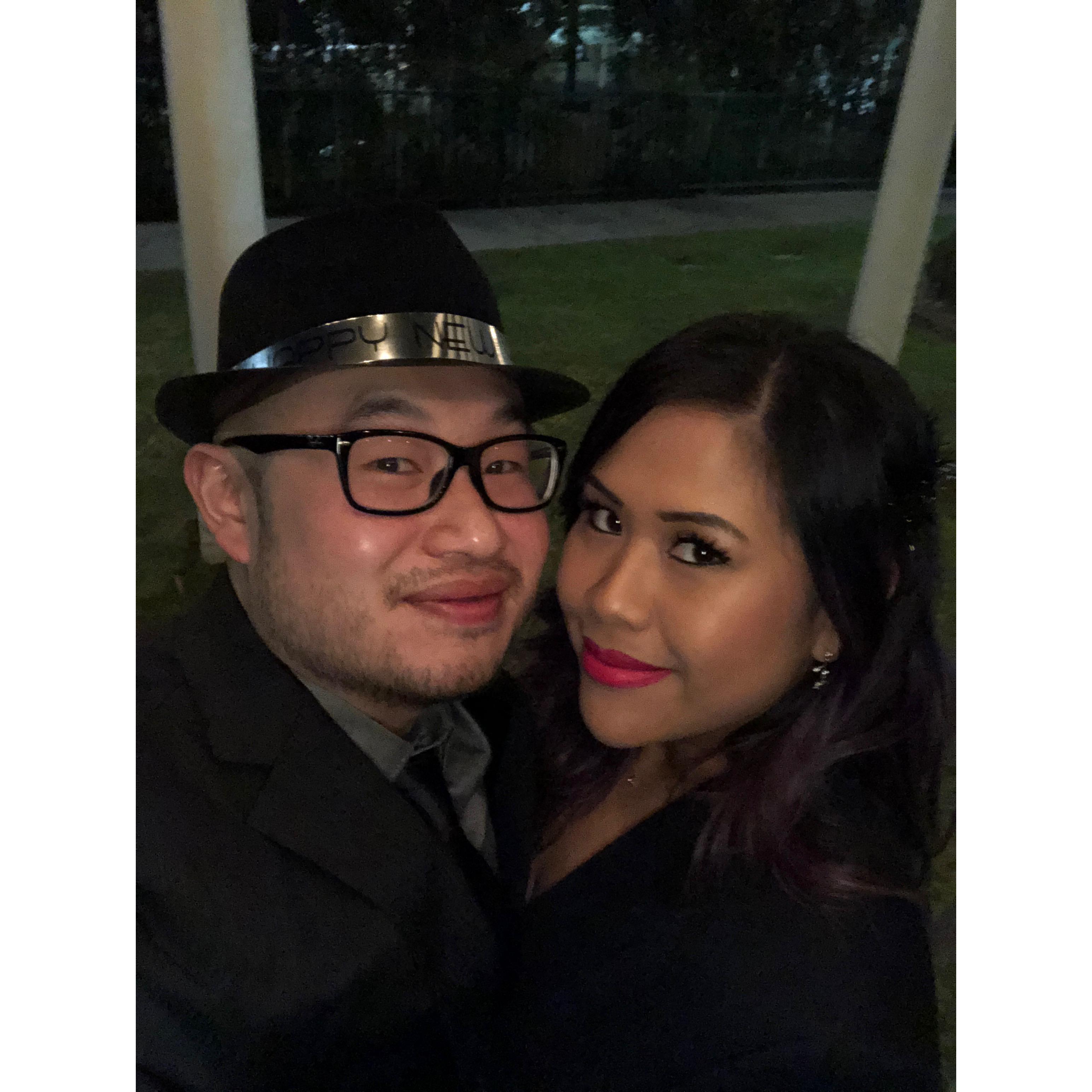 Noir couple, actually, just celebrating New years at Mortons.