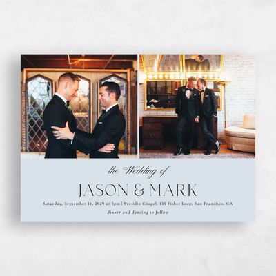 Blue Whisper Wedding Invitation - Gavin Multiphoto