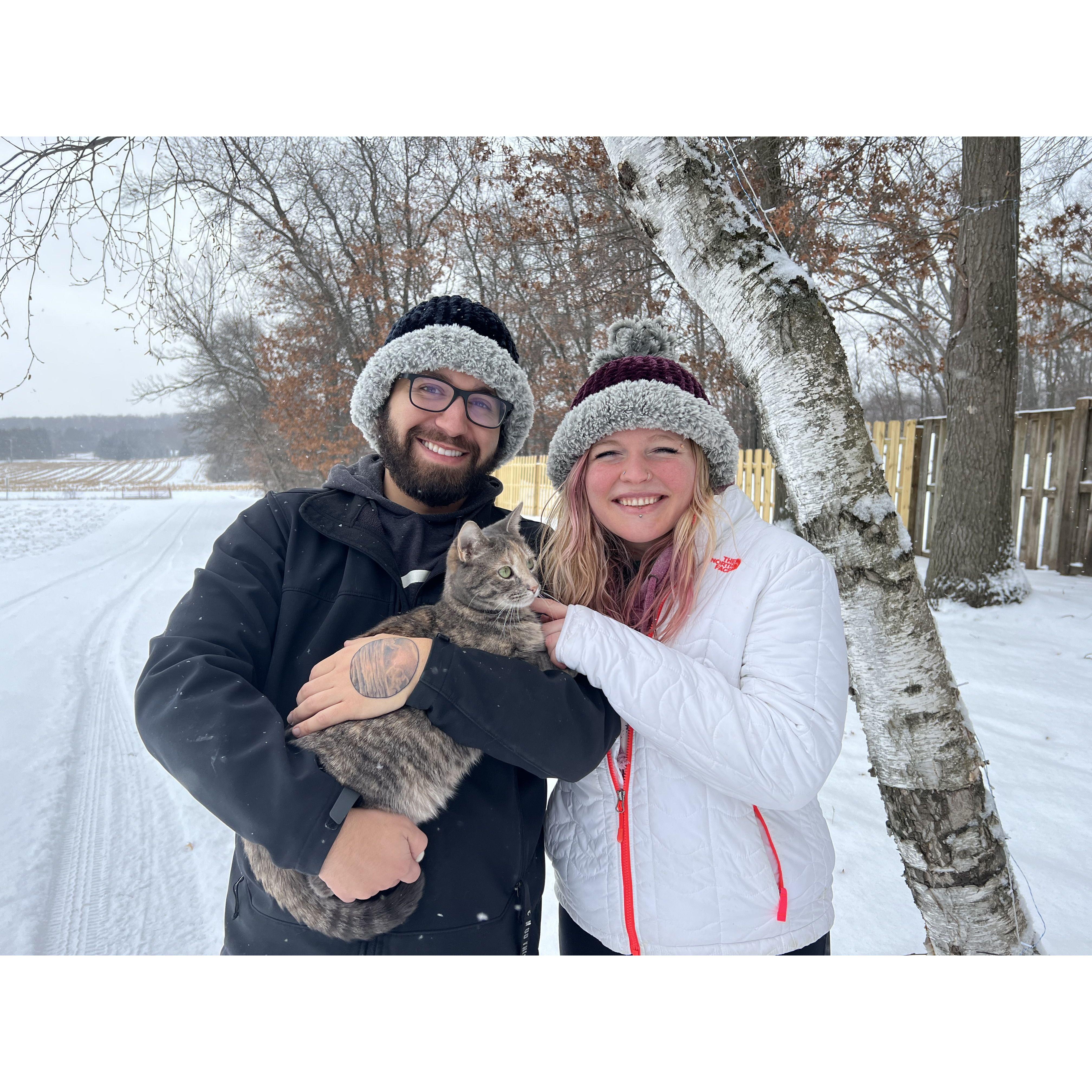 Family photo day at the Lysholm household in Osceola, WI - December '21