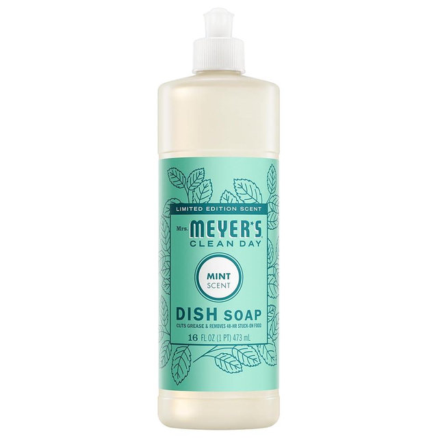 MRS. MEYER'S CLEAN DAY Liquid Dish Soap, Mint, 16 fl. Oz