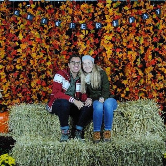 Sam out supporting Johanna at another CEC event. Oktoberfest was Johanna's all-time favorite, and she got to be in charge of planning it!