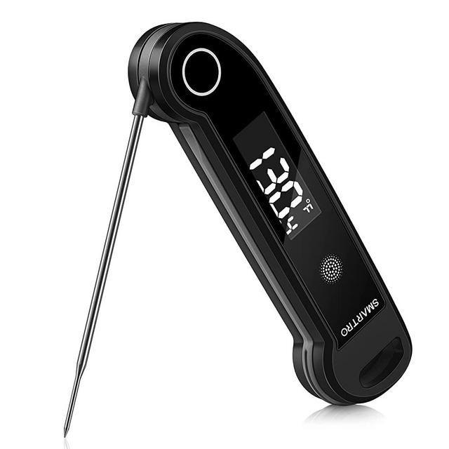 SMARTRO ST49 Professional Thermocouple Meat Thermometer Instant Read Digital Thermometer for Grilling BBQ Kitchen Food Cooking Thermometer for Oil Deep Fry Candy Thermometer (Black)