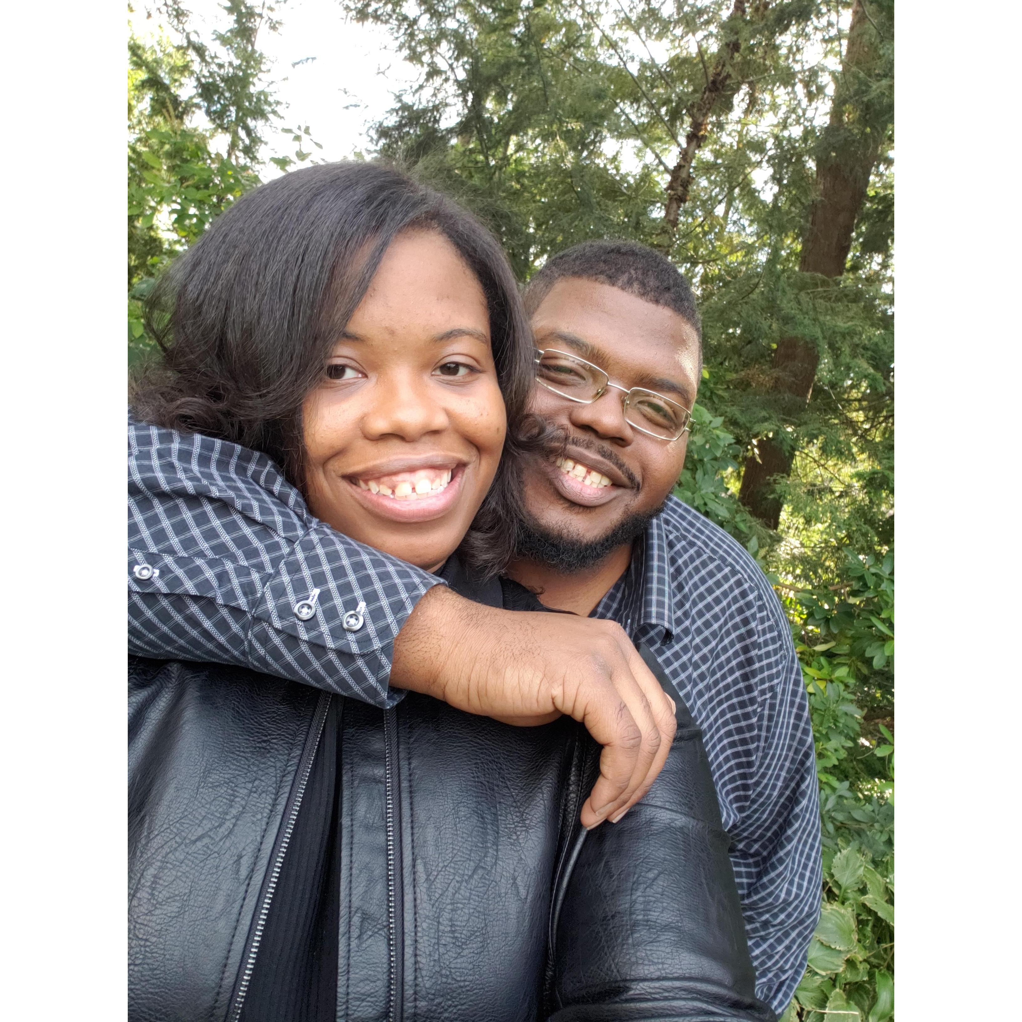 During the day of our engagement pics