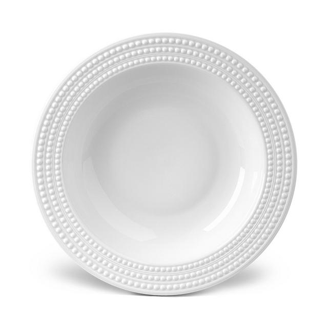L'Objet Perlee White Serving Bowl