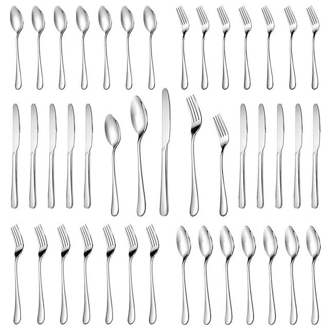 30 Piece Silverware Set Service for 6,Premium Stainless Steel Flatware Set,Mirror Polished Cutlery Utensil Set,Durable Home Kitchen Eating Tableware Set,Include Fork Knife Spoon Set,Dishwasher Safe