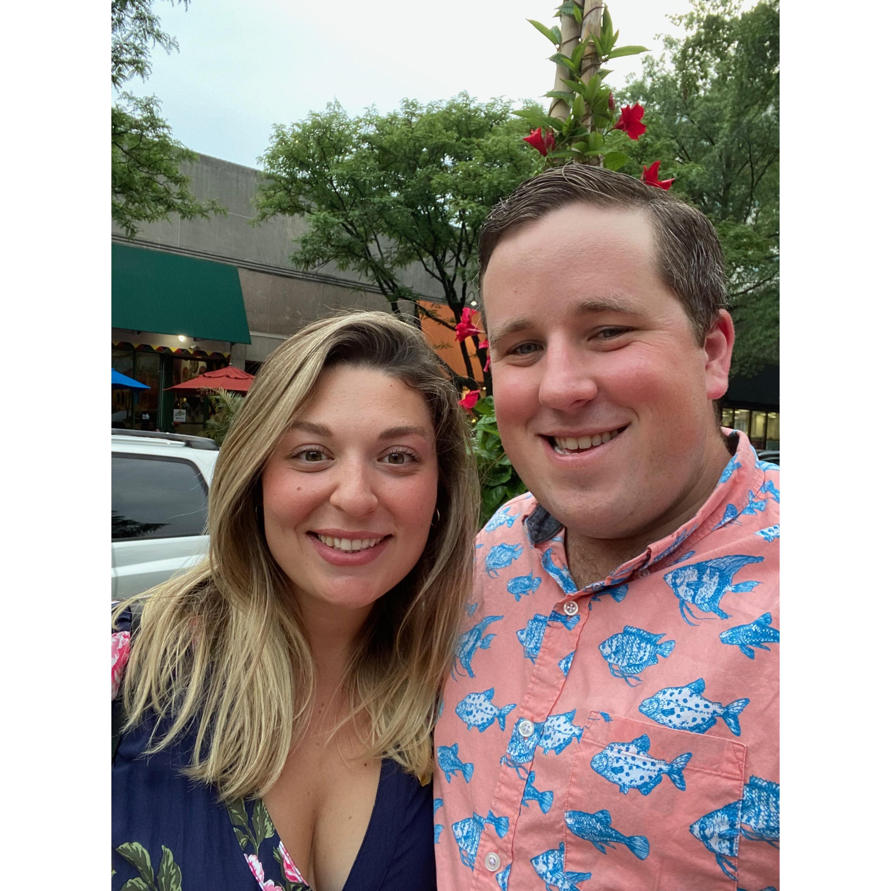 For our one year anniversary we recreated our first date - it was romantic and perfect.