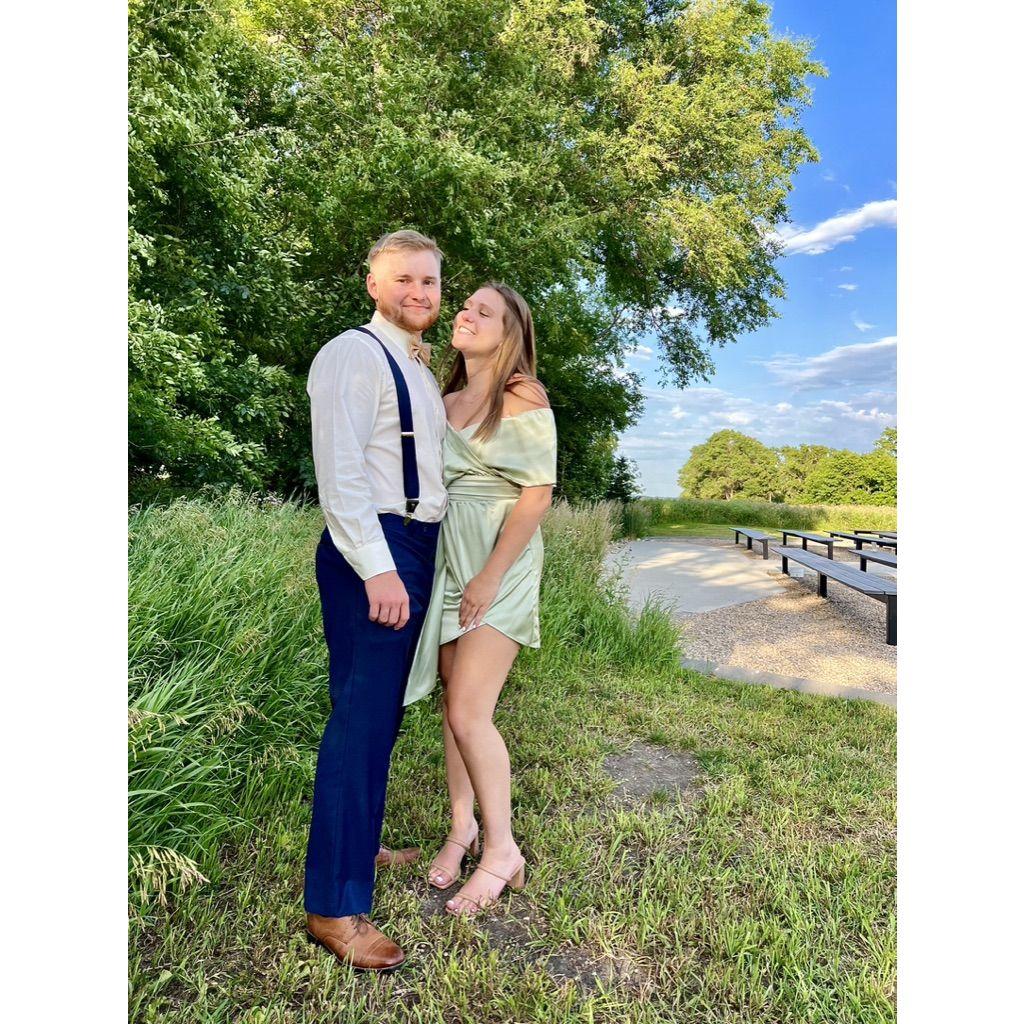 Exactly one year before getting engaged!