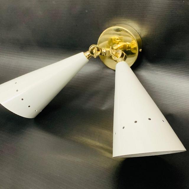 Customized Mid Century Wall Sconce Light Lamp , Handmade Bedside Reading Light Wall Lamp Adjustable Sconce 2 light