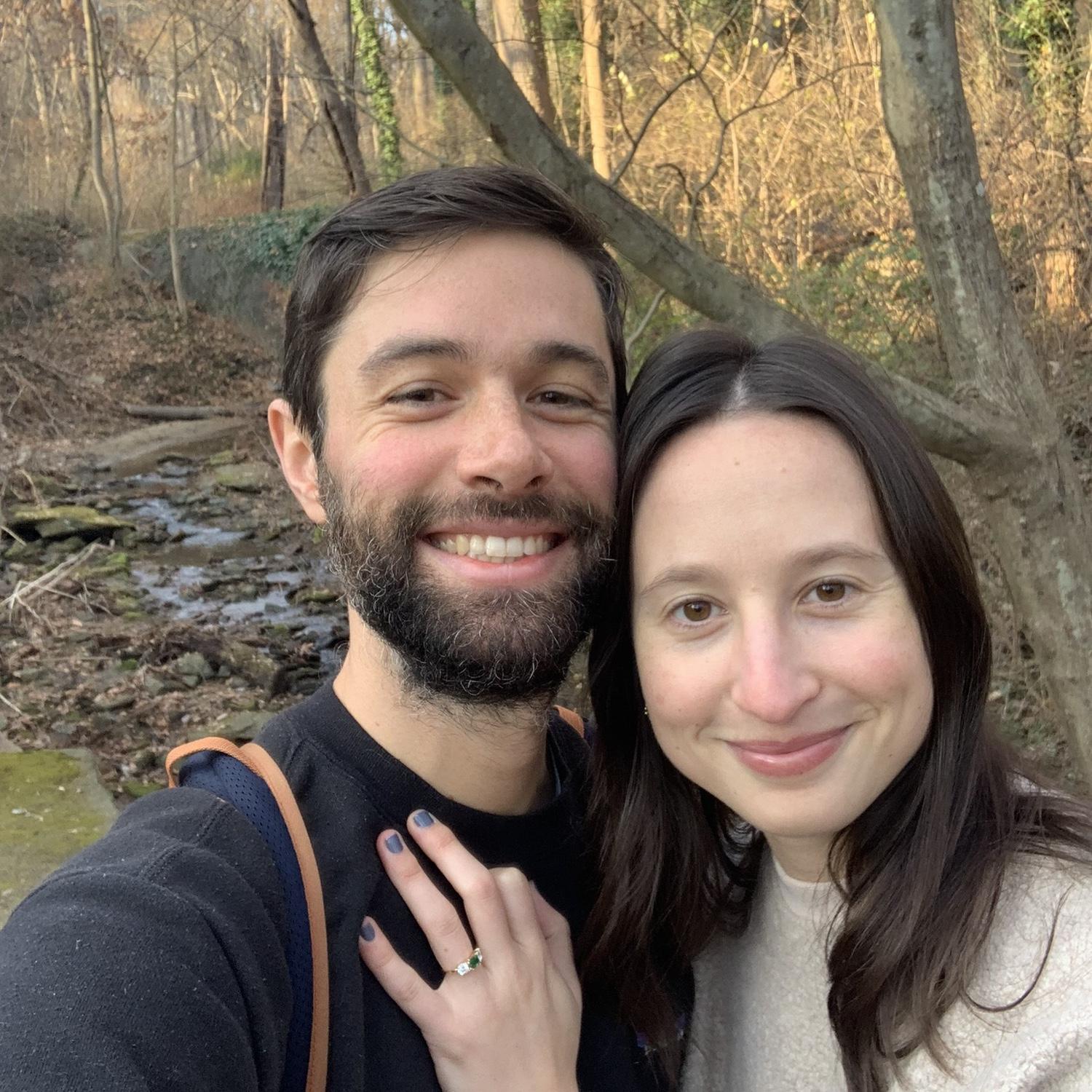 The place we got engaged - Kitchen’s Lane Bridge in Wissahickon Valley Park, December 9, 2023.