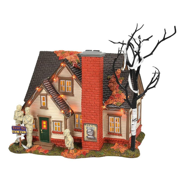 Department 56 Snow Village Halloween The Mummy House Lit Building, 7.13 Inch, Multicolor