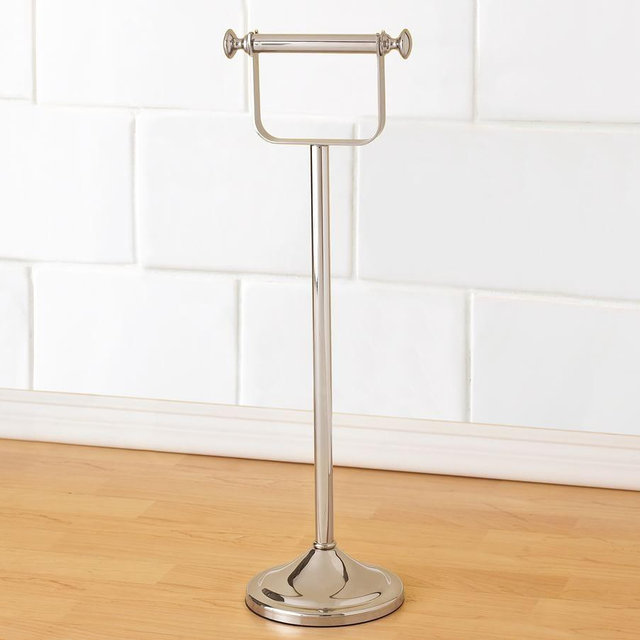 Mercer Standing Paper Holder, Polished Nickel