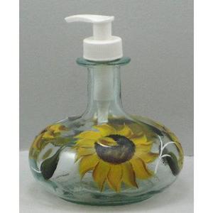 Sunflower soap and lotion pump bottle