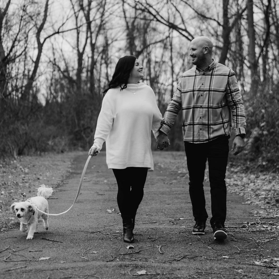 We took our engagement photos at Basil Marella Park which is where we often bring Ella to walk and also where Hannah grew up playing soccer!