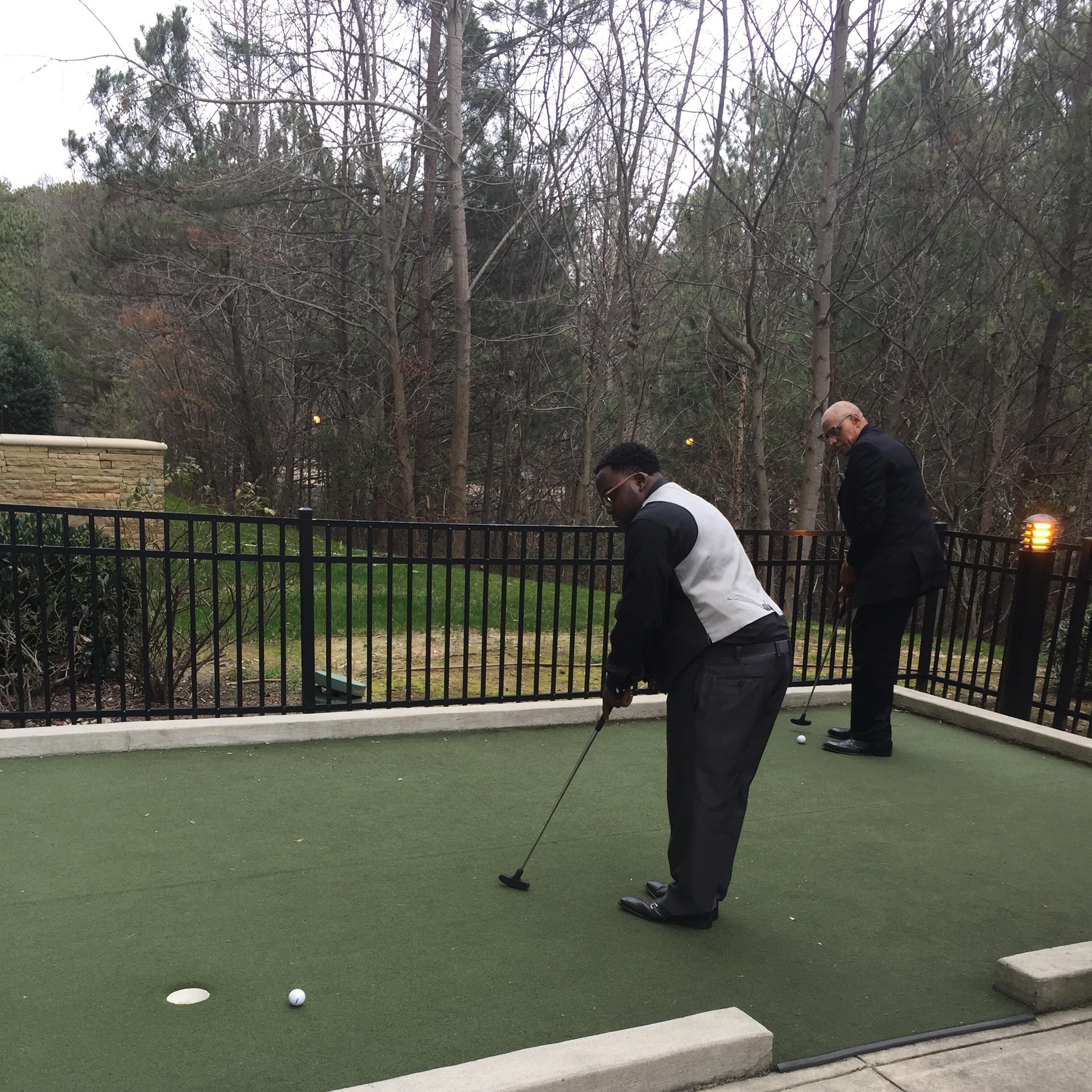 My two favs attempting to play Golf...Lol