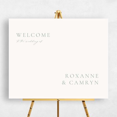 Beige Wedding Sign - Altair Landscape