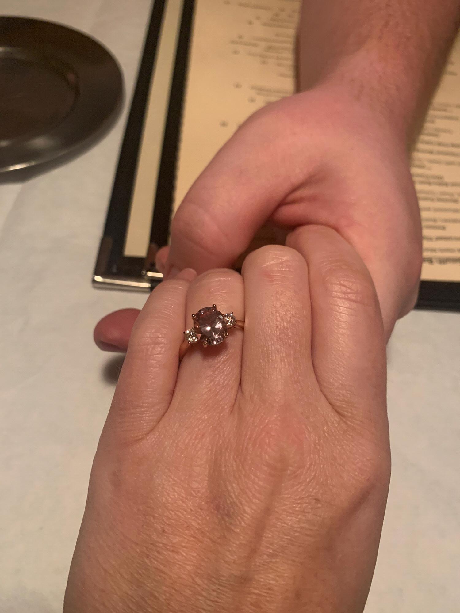 Dinner at South Beach Grill after getting engaged. February 17, 2020.