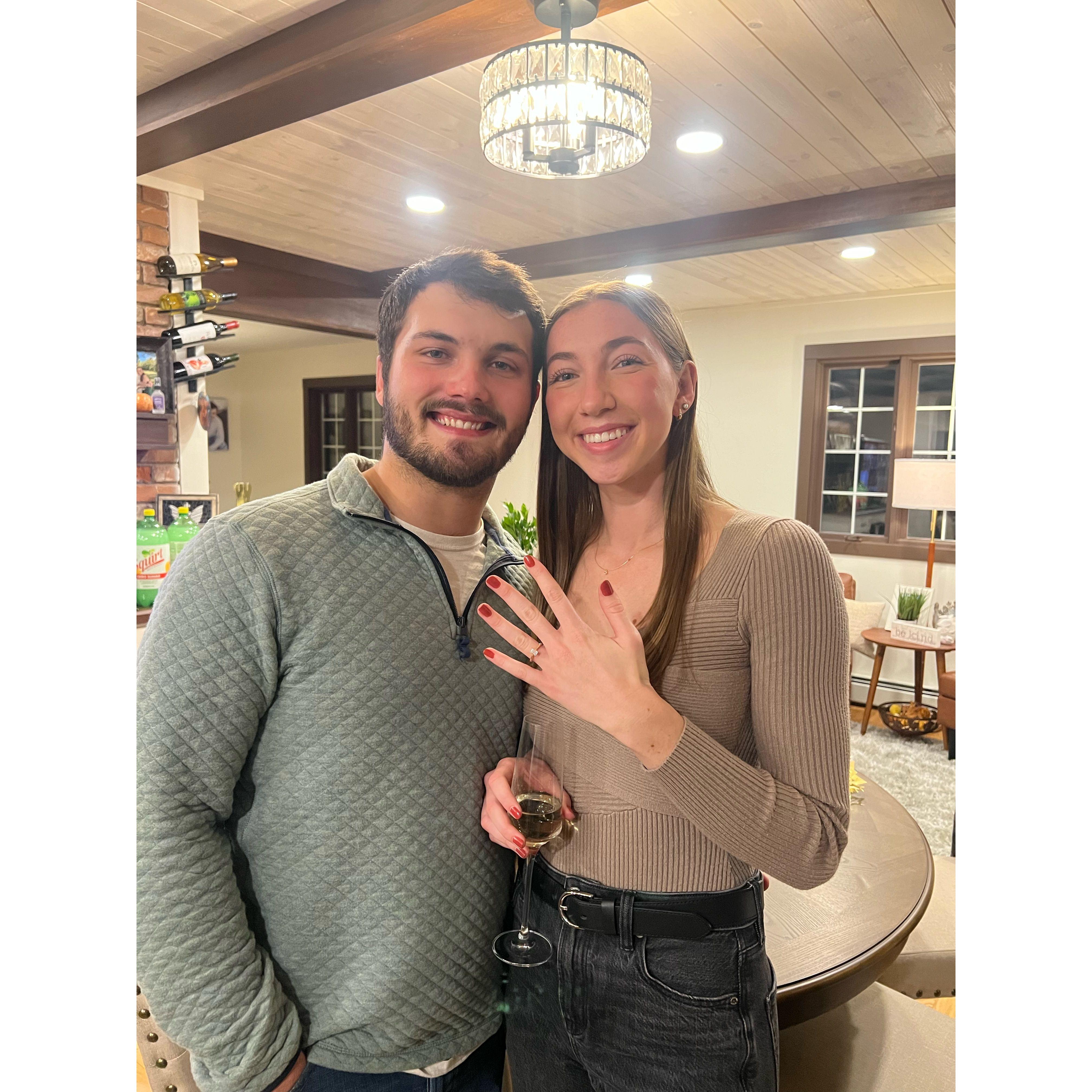 The night we got engaged!
