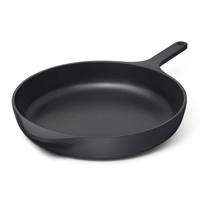 Caraway Cast Iron Skillet - 12” Enameled Cast Iron Pan With 3 Layer Enamel Coating - No Seasoning Required - Compatible With All Stovetops - Free From Forever Chemicals - Charcoal