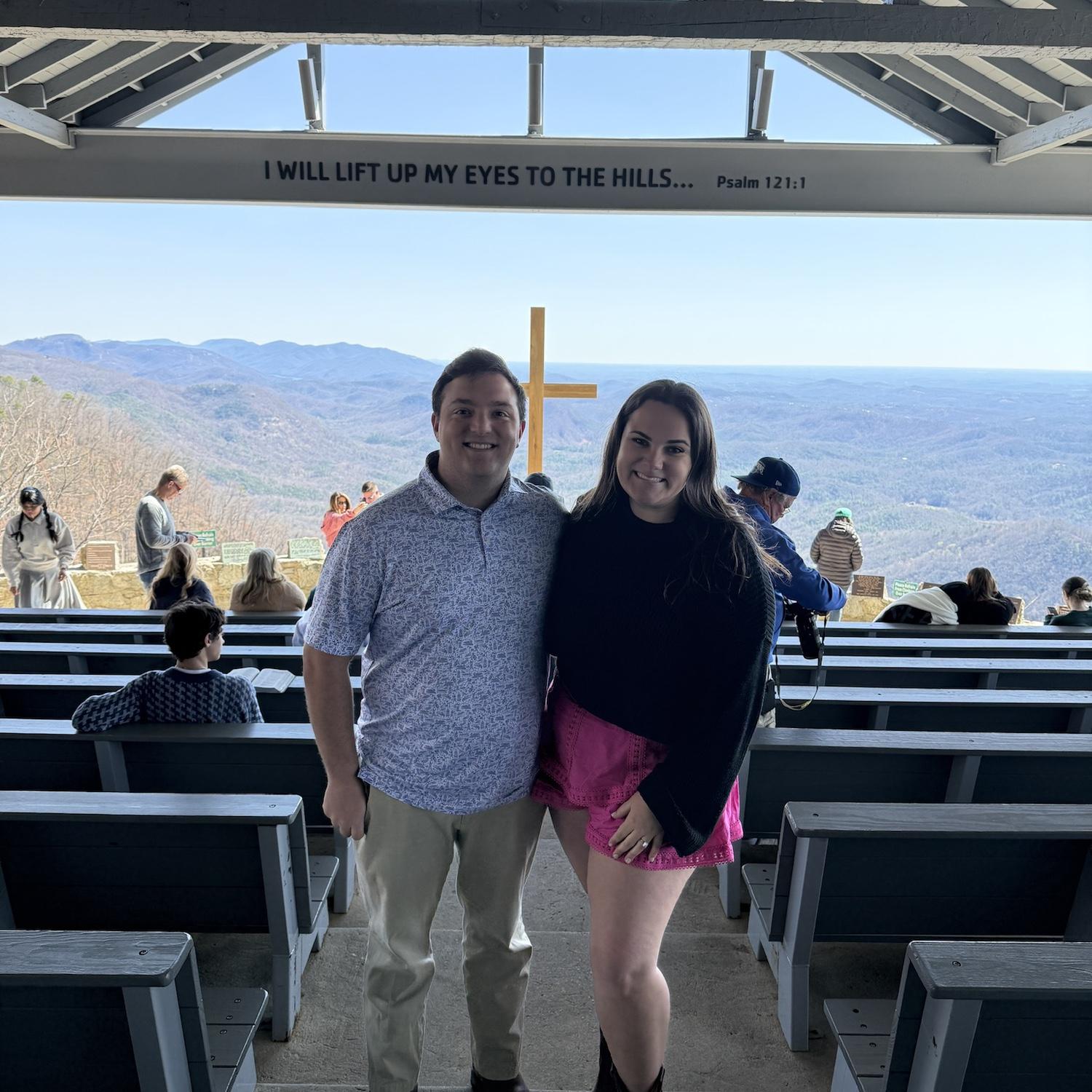Us after getting engaged!