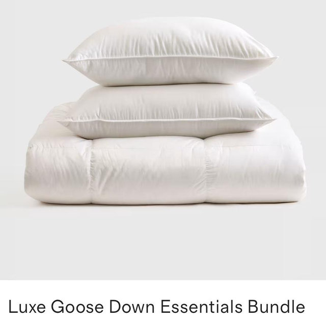 Luxe Goose Down Essentials Bundle - White, King