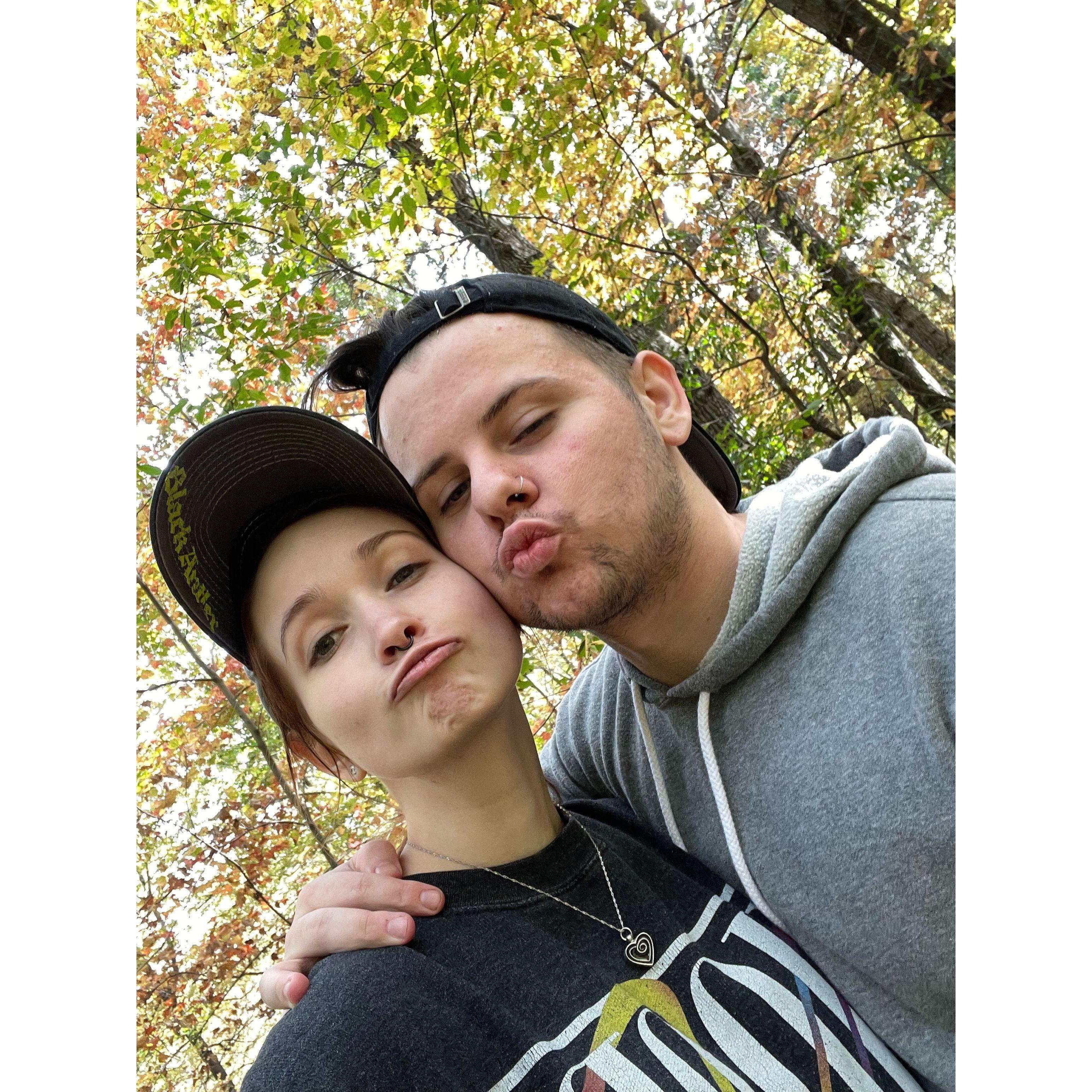 Jonathan's first time in Wisconsin! I don't know why my hat looks like it's 6 feet long