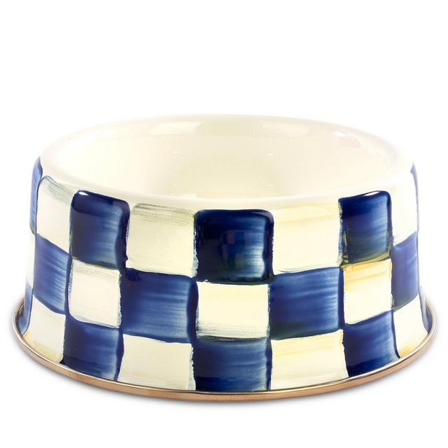 MacKenzie-Childs Courtly Check Enamel Pet Dish, Medium