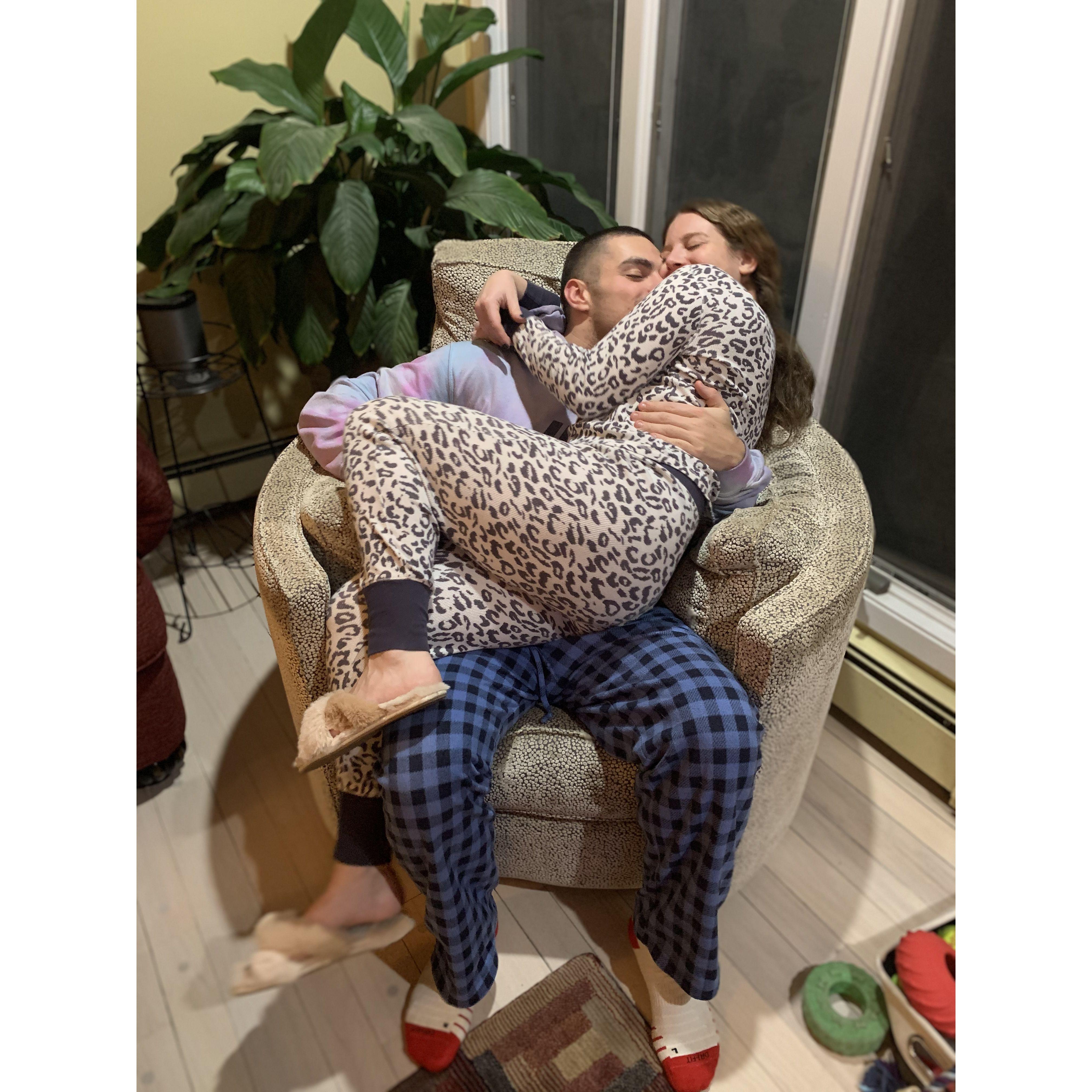 Our first NYE together. Pajama party to welcome 2021.