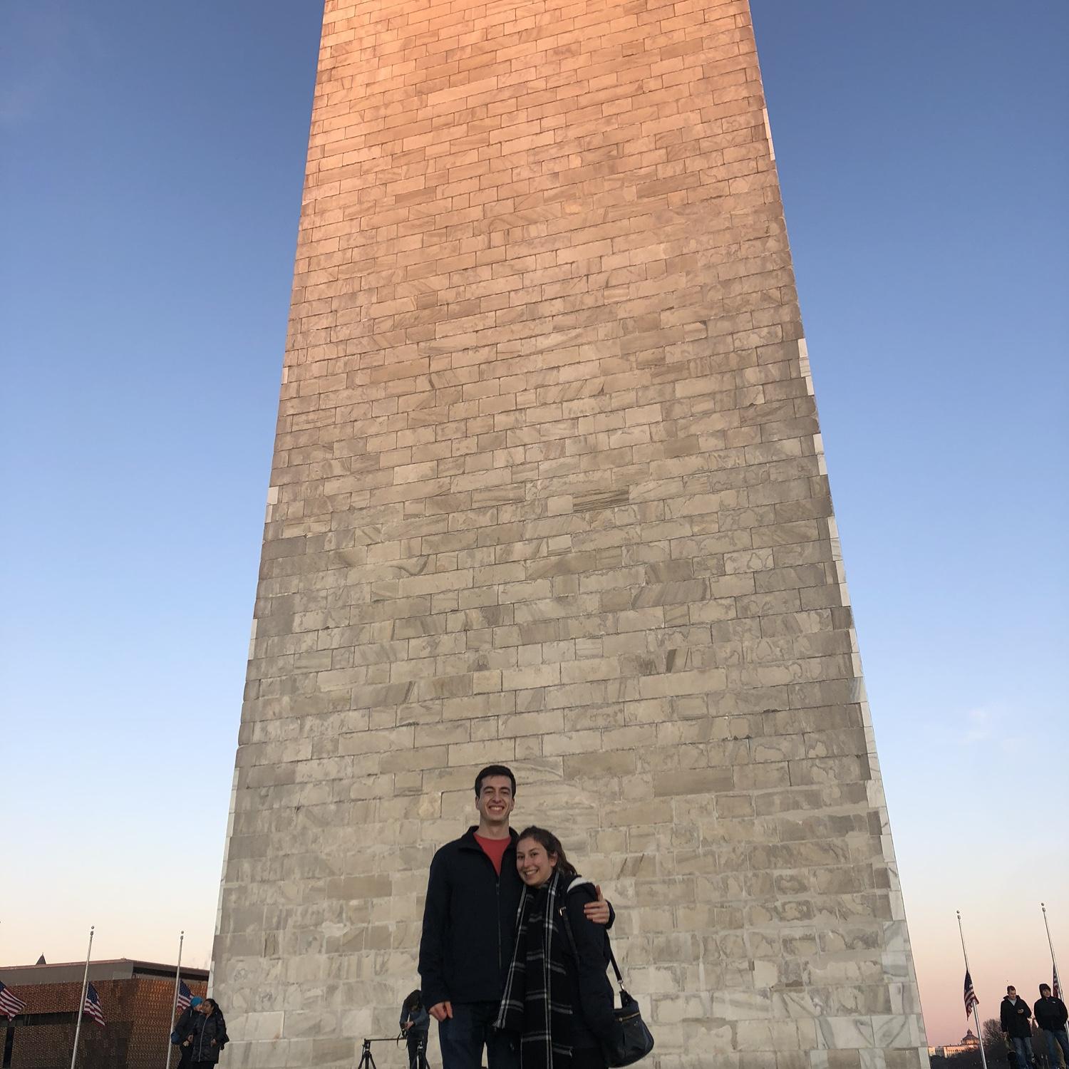 One of our favorite activities is walking around the National Mall which is also where we got engaged!