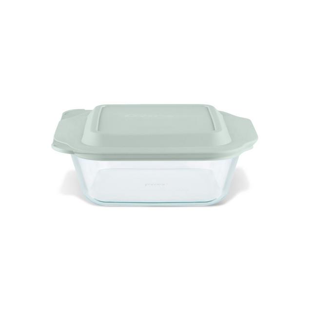 Pyrex®Deep 8" Square Glass Baking Dish with Sage Green Lid