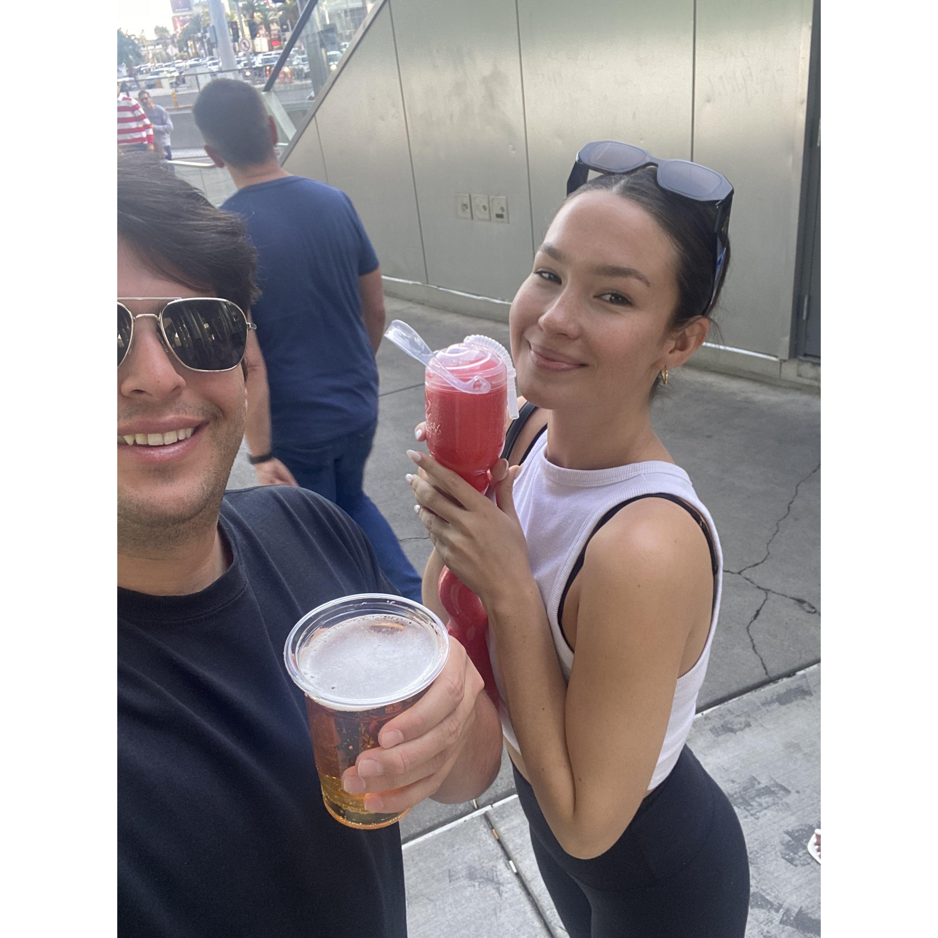 Our favorite Taco Bell Cantina Daiquiri in Vegas!