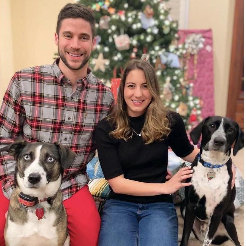 2020 - Our first Christmas as a newly-engaged couple! Kai was not sure how she felt about the new arrangement.