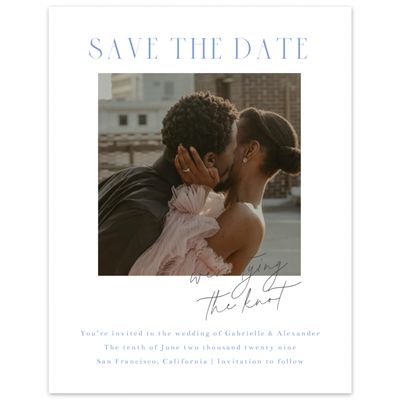 Blue Modern Wedding Digital Save the Date - Chaplin Photo