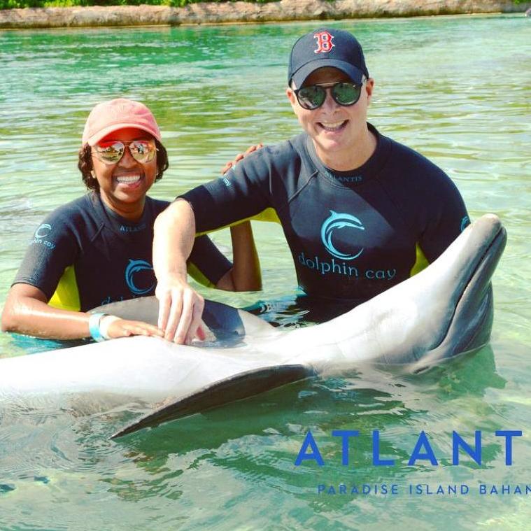 Swimming with dolphins at Atlantis Bahamas!