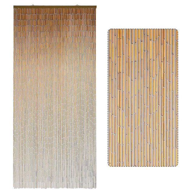 Minimalist Natural Wooden Beaded Curtain - Durable Wood Beads for Doorways & Home Decor - Ideal for Enhancing a Simple Elegant Style (79'' L x 36'' W)