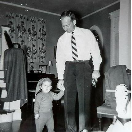 Bob Boucher with little Sally. (~1955)