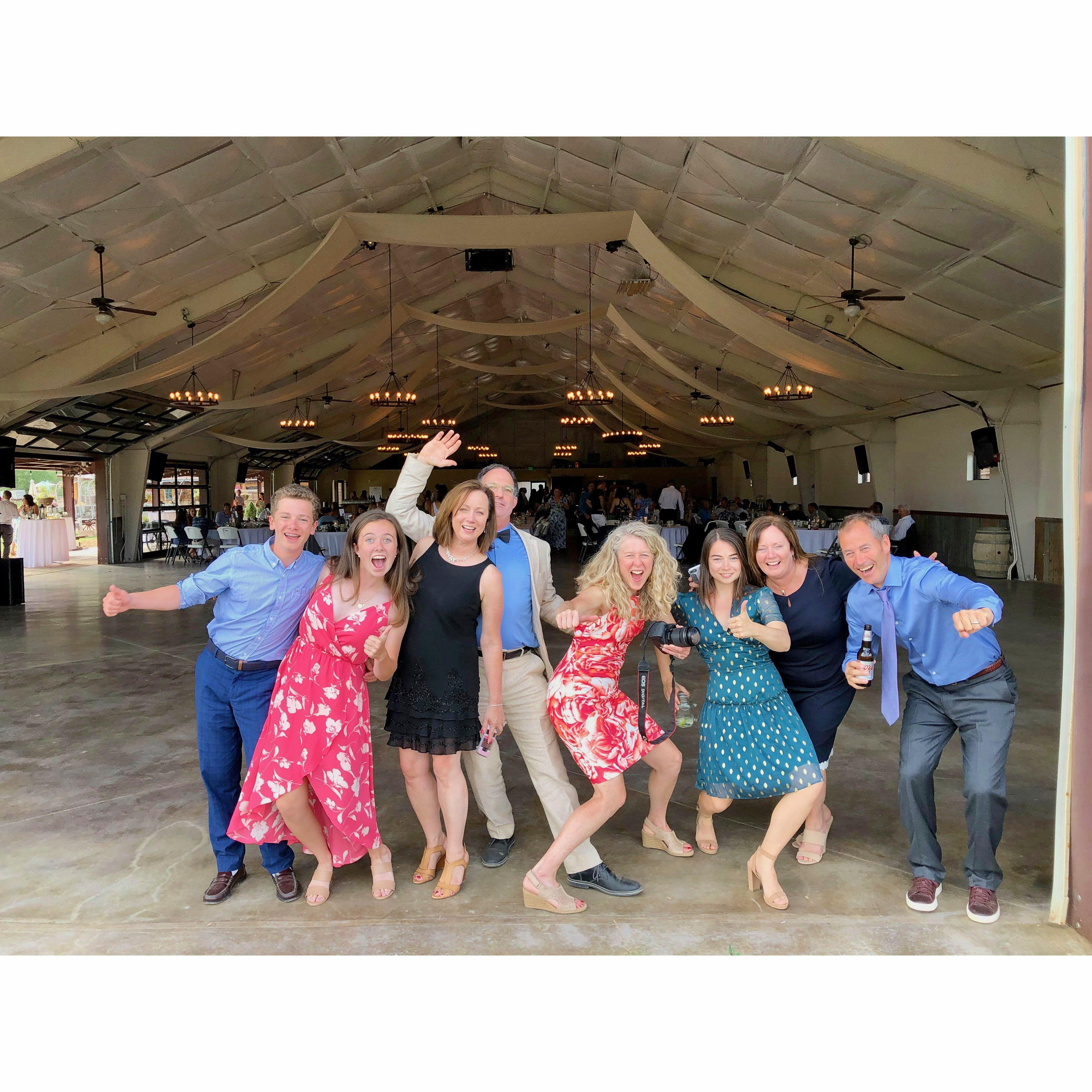 Horton family celebrating at Dave's niece Lauren & husband Will's wedding in Vail