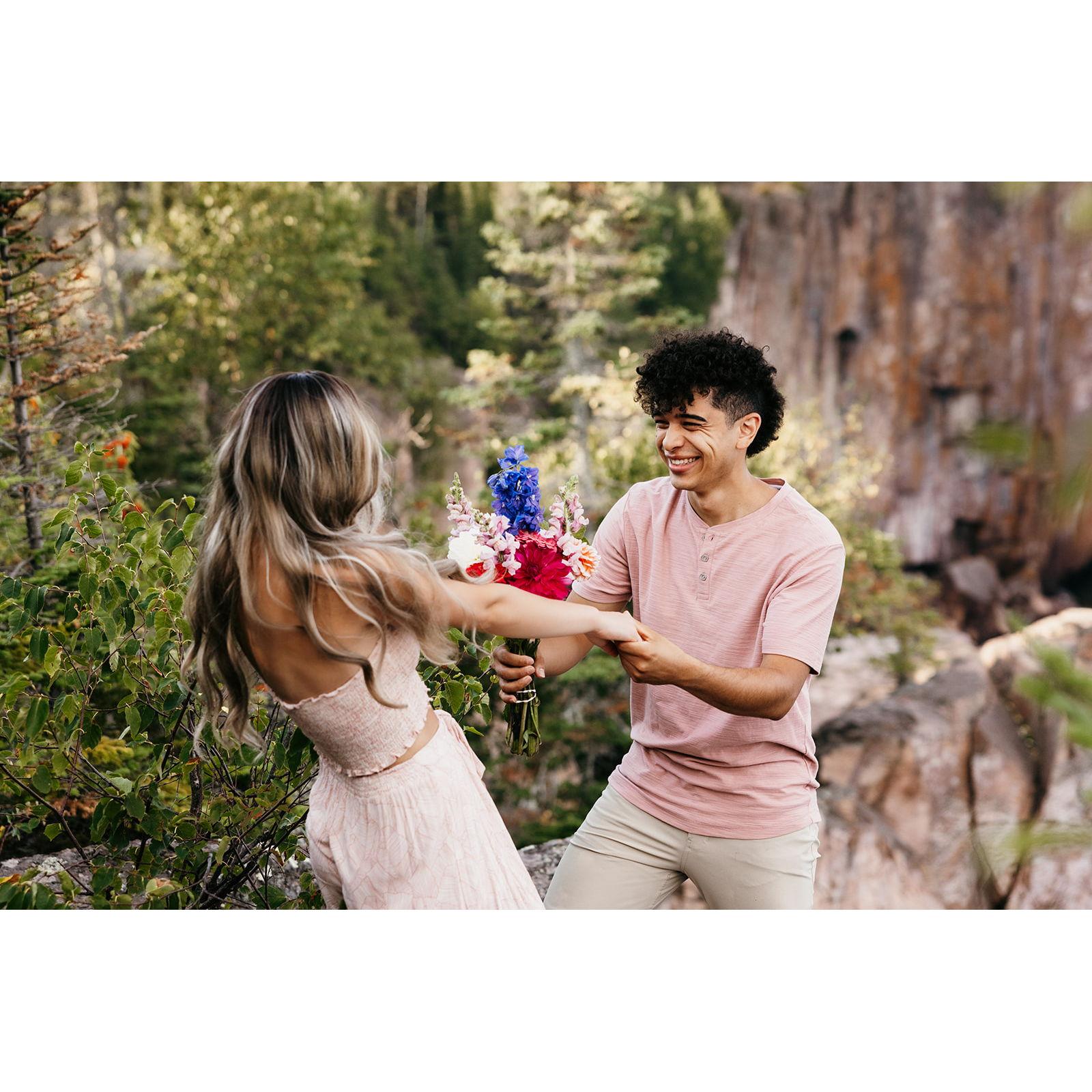 Engagement photo session at Palisade Head...