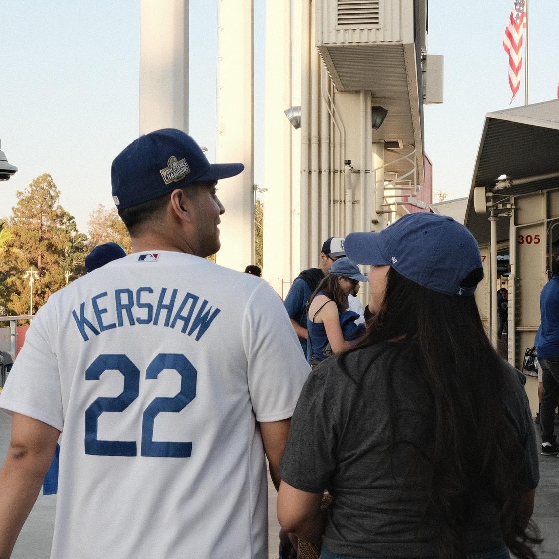 August 2023. I spent a couple days after youth camp with the Alvarez family. Here we are at Dodgers stadium, and his sister Nicole took this because our secret was out! We had so much fun this weekend. 🤍