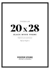 Black Wood Frame 19.7" x 27.6"