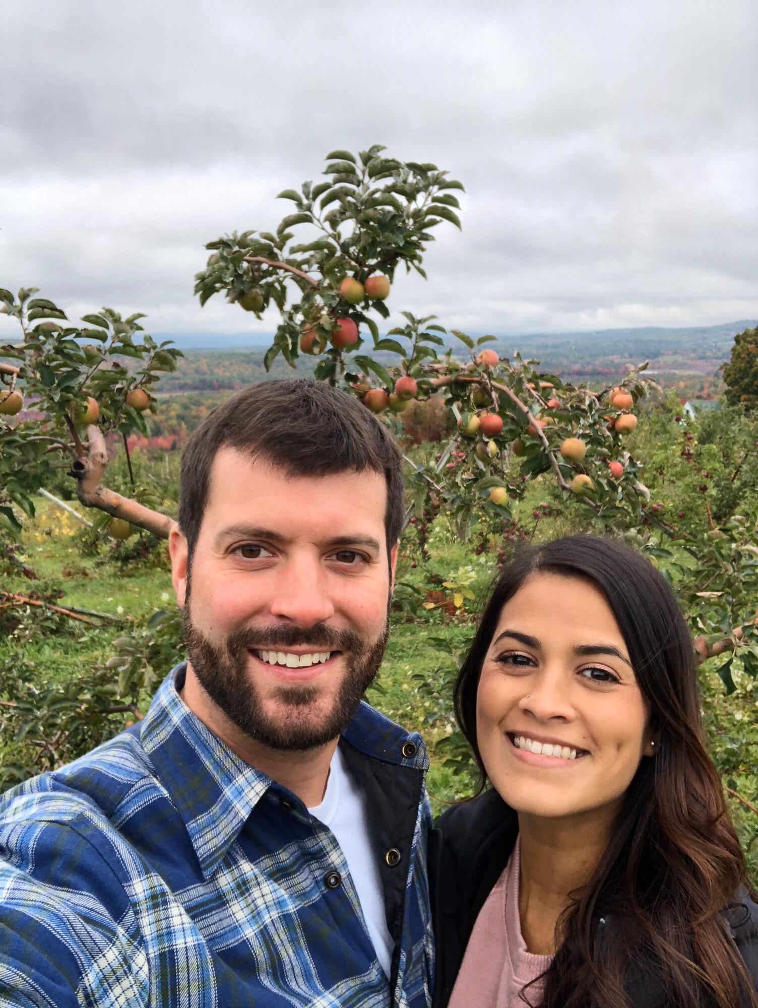 Apple picking in Maine.