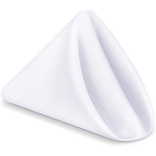 Utopia Home Cloth Napkins 17 by 17 Inch, 100% Polyester White Dinner Napkins - 24 Pack