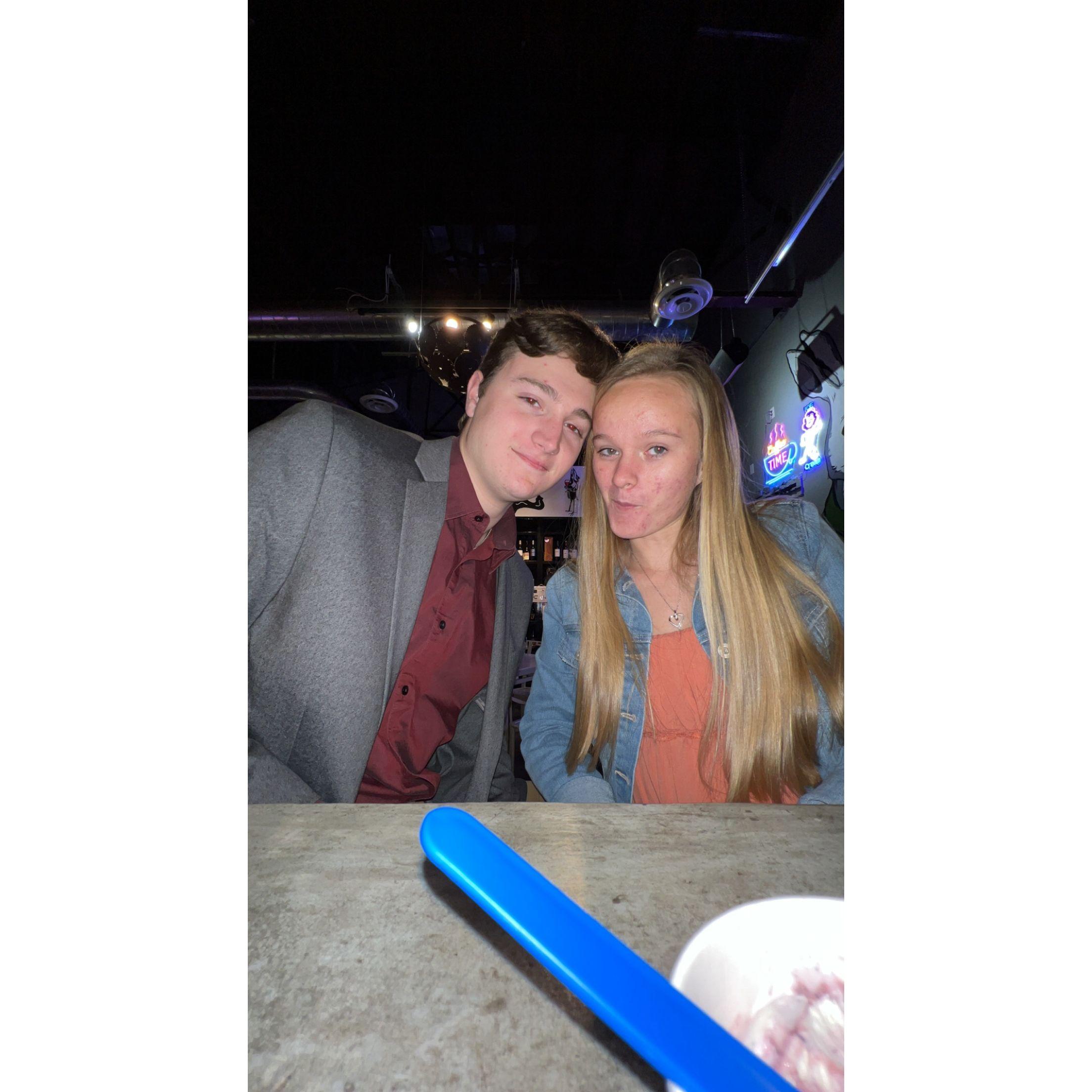 Our first Christmas date when we first said "I Love You"