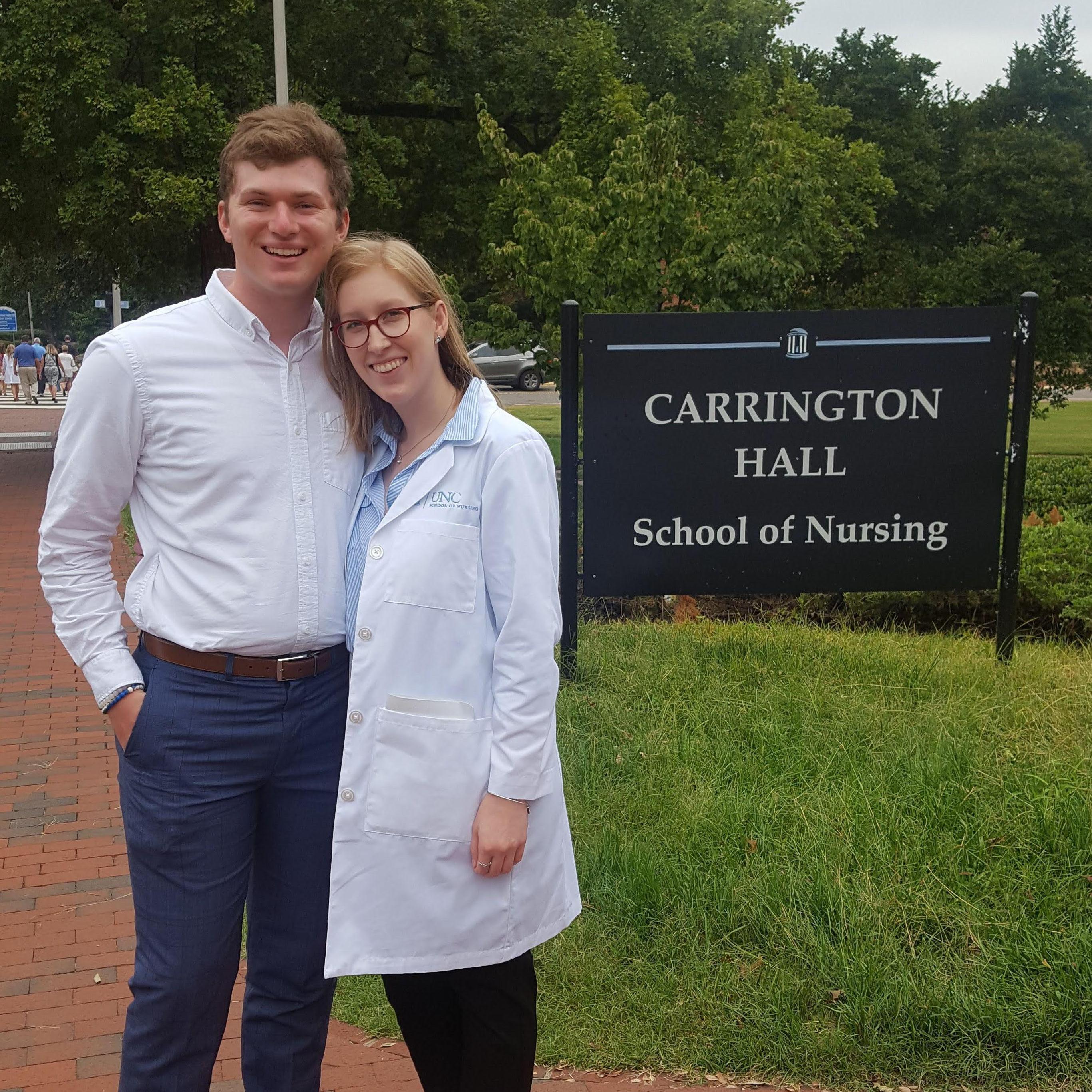 Sarah earned a spot in a competitive class for UNC's School of Nursing in 2018 after a lot of *hard work.*