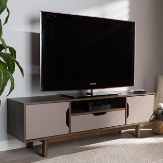Two-Tone Wood TV Stand