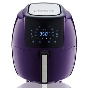 GoWISE USA 5.8-Quart Programmable 8-in-1 Air Fryer XL + Recipe Book (Plum)