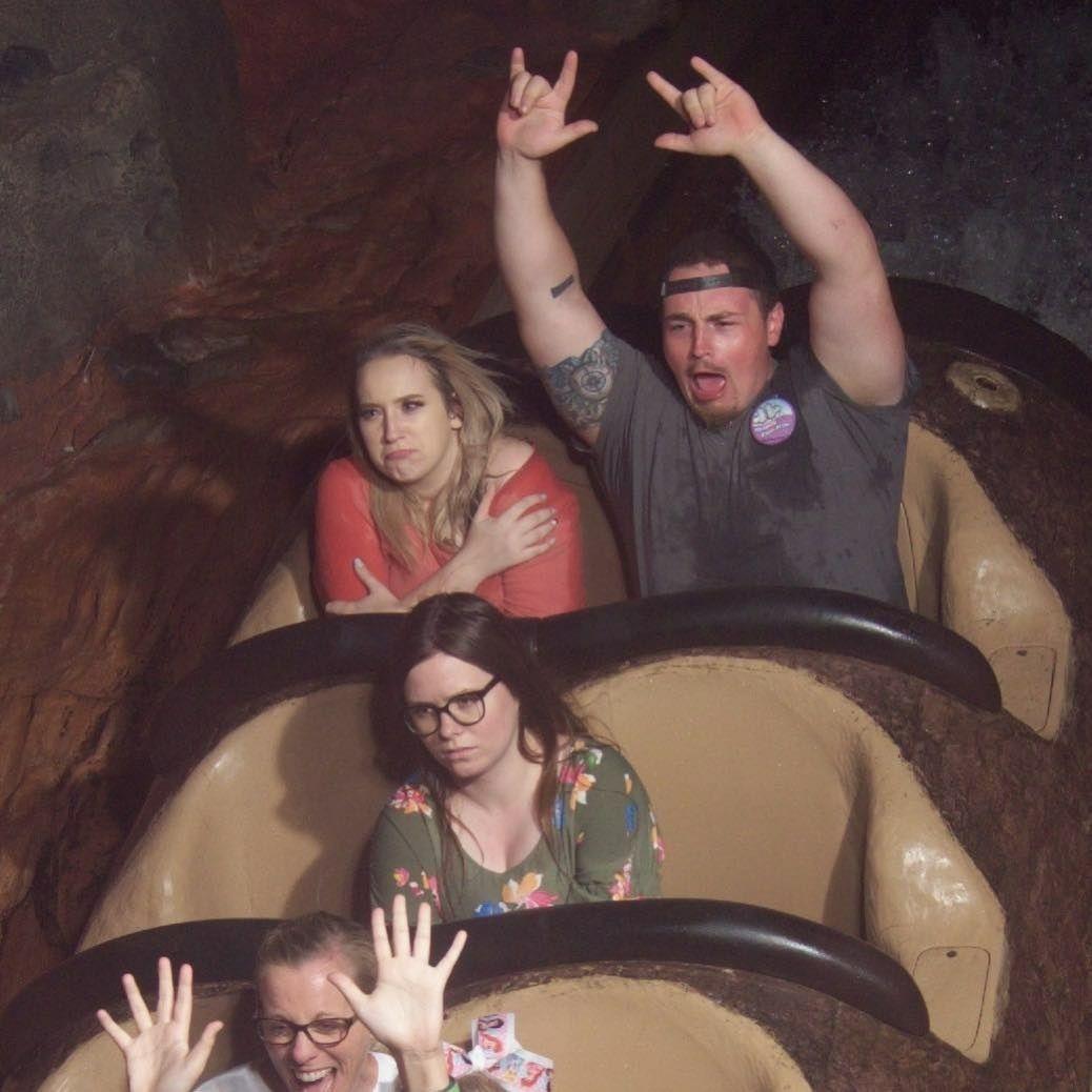 Casey's first Disney ride! (honorary shoutout to our great friend Kristin helping portray how unfun water rides are when its cold)